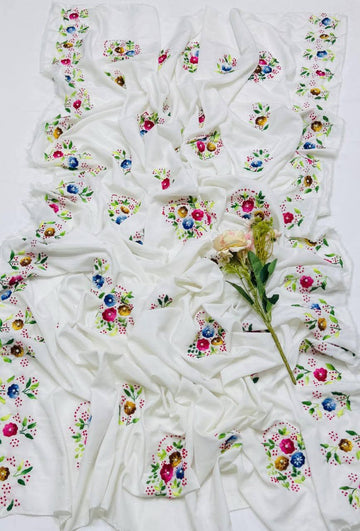 Handmade Swiss Lawn Shawl